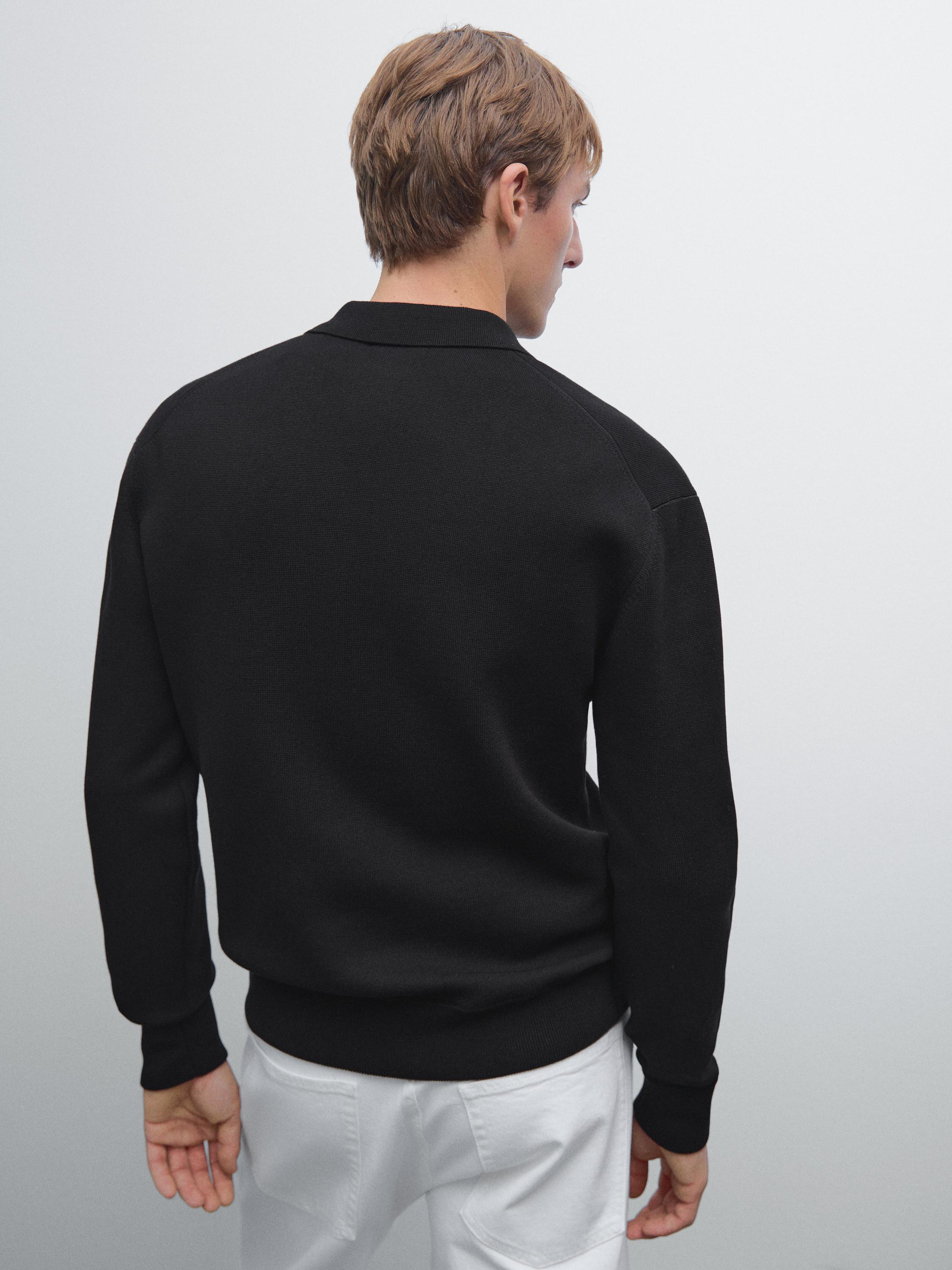 Cotton blend zip-up knit cardigan